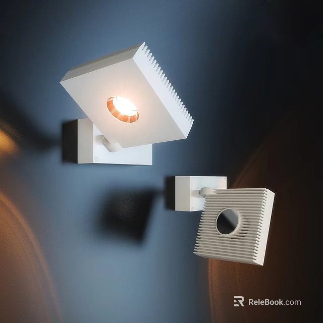 Modern Minimalist White Square Wall Lamp With Sleek Design And Warm Illumination For Home Decor 3d model 
