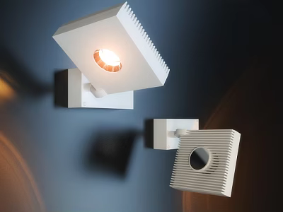 Modern Minimalist White Square Wall Lamp With Sleek Design And Warm Illumination For Home Decor 3d model