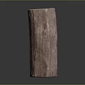 Natural Wooden Log Post With Raw Texture On Dark Background