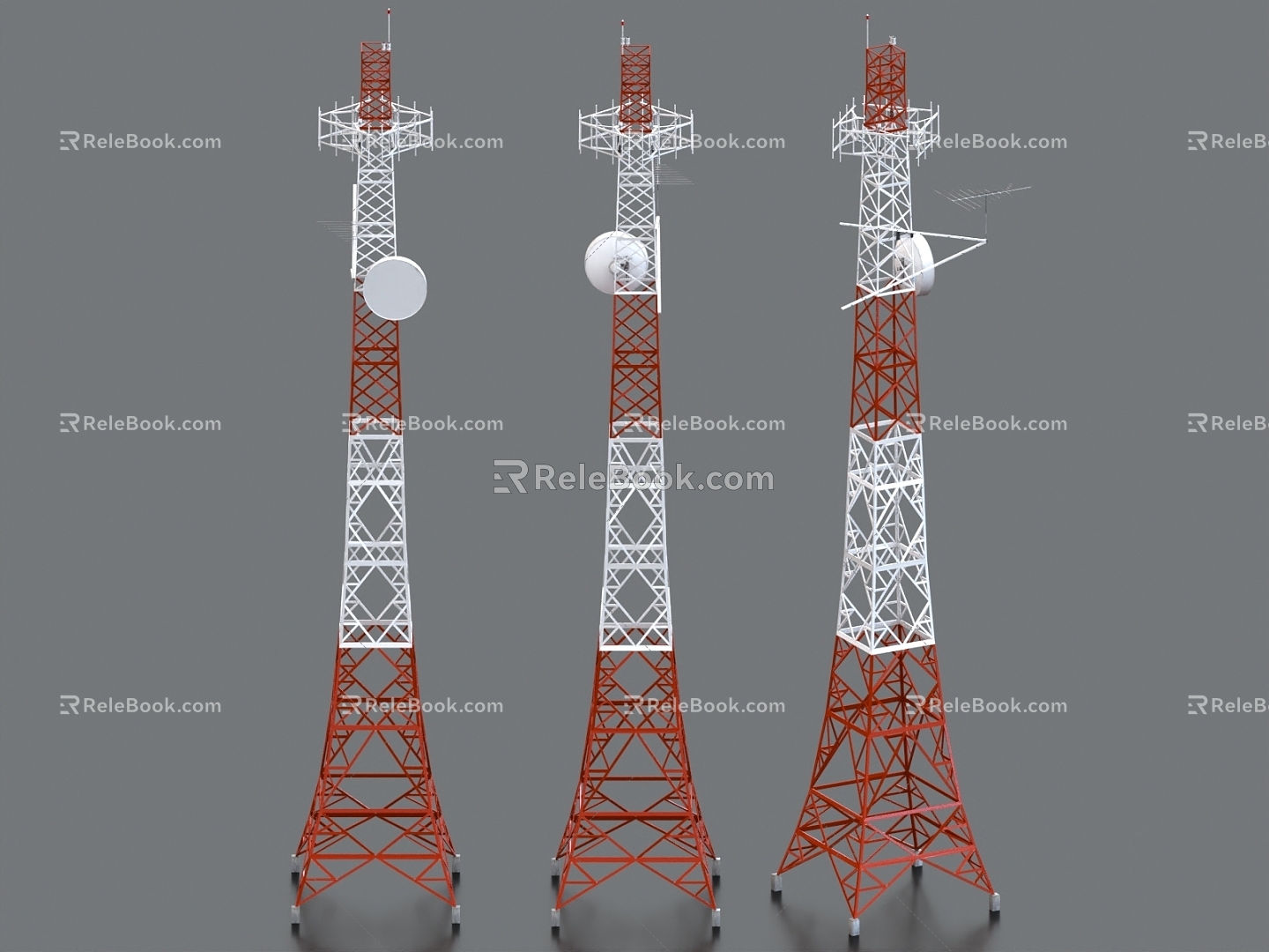 Antenna tower Signal tower Signal base station Meteorological tower 3d model