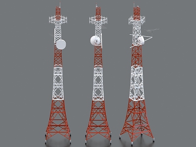 Antenna tower Signal tower Signal base station Meteorological tower 3d model