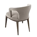 Elegant Modern Chair With Upholstered Fabric Seat And Wooden Legs Armrest Design