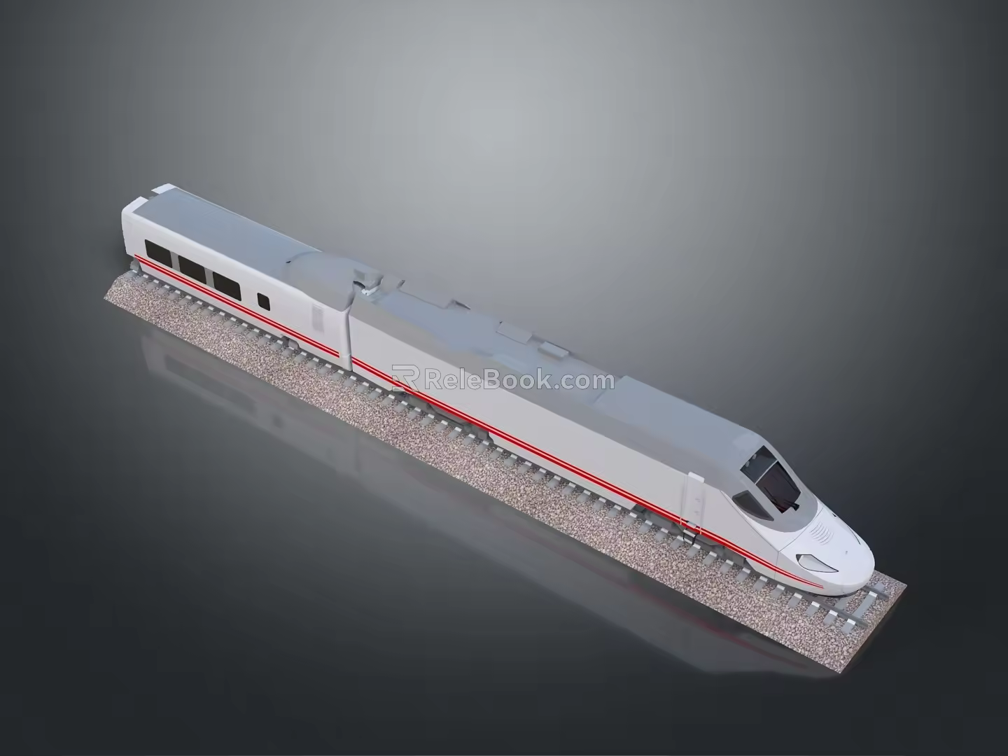Train Light Rail Metro High Speed Rail EMU Train High Speed Train High Speed Train High Speed Locomotive EMU 3d model