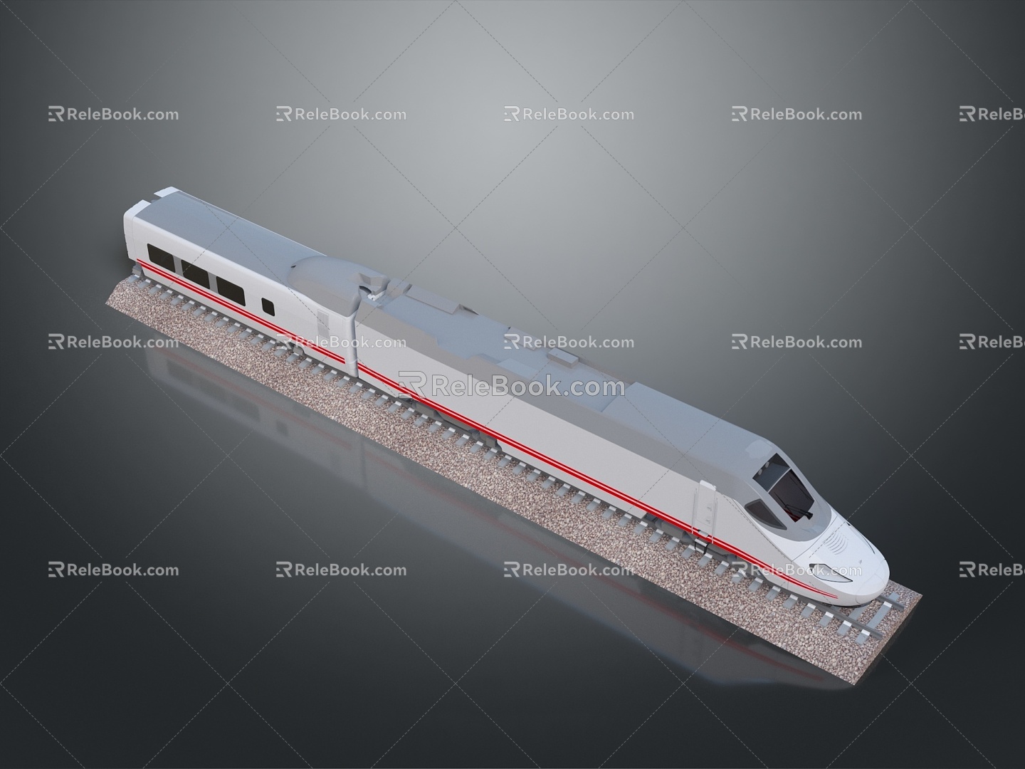 Train Light Rail Metro High Speed Rail EMU Train High Speed Train High Speed Train High Speed Locomotive EMU 3d model