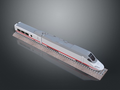 Train Light Rail Metro High Speed Rail EMU Train High Speed Train High Speed Train High Speed Locomotive EMU 3d model