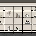 Dai and Jane Bookshelf Storage Rack Top and Jane Bookshelf Fixed Bookshelf Book Decoration Combination 3d model