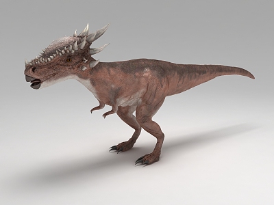 Modern dinosaur swollen head dragon 3d model