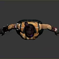 Game Movie Character With Purple Hair Orange Vest Black Skirt And White Boots Knee Pads