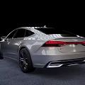 Silver Audi Modern Sedan With Sleek Exterior And Black Alloy Wheels