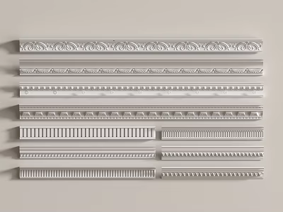 French line simple European plaster line plaster line 3d model