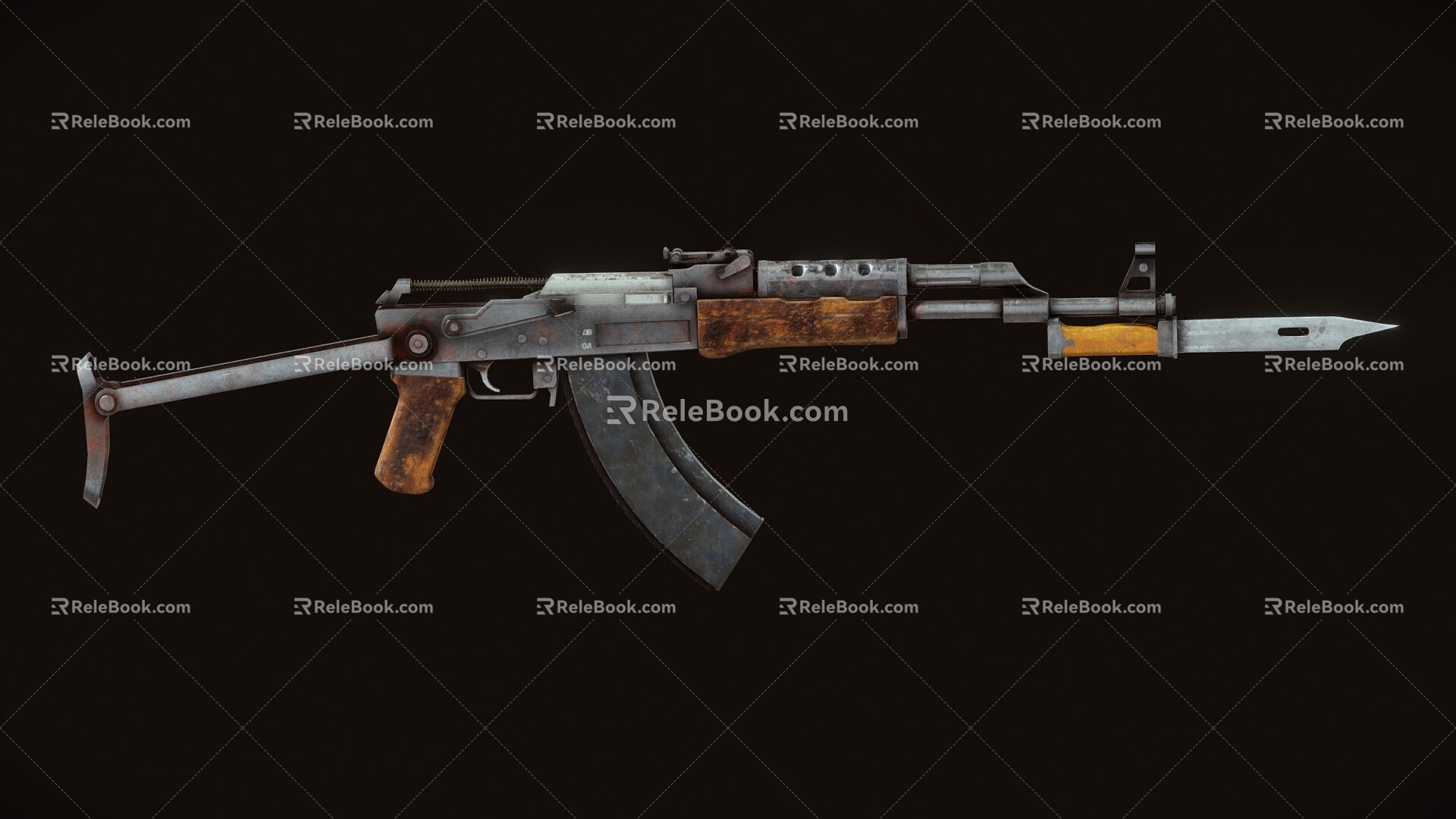 AK74 Assault Rifle Automatic Rifle 3d model