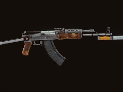 AK74 Assault Rifle Automatic Rifle 3d model