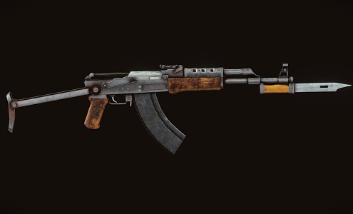 AK74 Assault Rifle Automatic Rifle 3d model