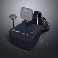 Black Computer Wireless Adapter with Gold Antennas and External Gray Module