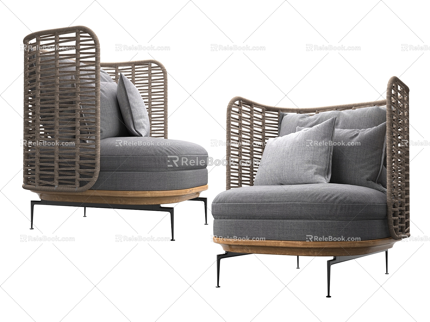 Mistral lounge chair 3d model