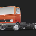 Orange Utility Truck With Cab And Chassis For Functional Transport Solutions 3d model