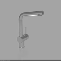 Modern Stainless Steel Faucet With Single Handle And Sleek Polished Design