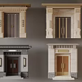 Various Classical Modern Doorway Designs With Stone Wood And Lighting Fixtures