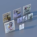 Colorful Decorative Art Cards With Still Life Paintings And Fruit Illustrations