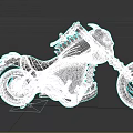 Unique Skull Head Custom Motorcycle With Metallic Frame And Black Leather Seat