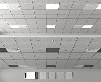 Modern Aluminum Gusset Ceiling Integrated Ceiling Mineral Cotton Board Ceiling Aluminum Gusset Ceiling 3d model