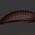 Red And Black Plaid Oval Cushion For Home Living Room Decor