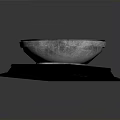 Modern Architectural Structure With Metallic Bowl And Black Base Design Elements 3d model