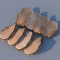Fresh Raw Sliced Burdock Root Healthy Vegetable Food Ingredient Close Up View