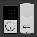 Smart Door Handle With Digital Keypad And Modern Metal Design For Home Security