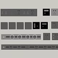 Modern socket switch socket rail socket smart switch removable 3d model