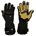 Black And Yellow IVER Motorcycle Gloves With Protective Design And Leather Material