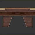 Standard Billiard Table With Green Felt Top And Wooden Frame Pockets