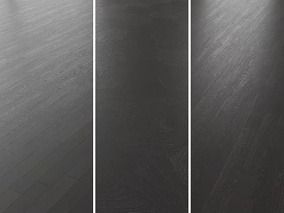 Dark Wooden Flooring With Various Textures And Finishes For Modern Home Interiors 3d model