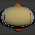 Stylish Water Vehicle Design With Orange Handle White Gray Body And Gold Light