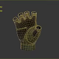 Practical Fingerless Brown And Beige Glove With Reinforced Palm And Comfortable Fit