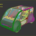 Modern bus minibus minivan driverless bus 3d model