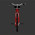 Stylish Red City Bicycle With Black Seat Silver Handlebars And Rear Rack On Dark Background