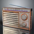 Vintage Retro Radio Speaker With Metal Casing FM Dial And Antenna