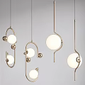 Light Luxury Chandelier Combination 3d model