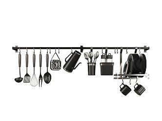 Storage Rack Kitchen Storage Rack Wall-mounted Storage Rack 3d model