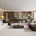 Modern Bright Spacious Office Interior With Comfortable Lounge Area And Elegant Wooden Decor Design