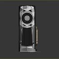 High Performance Computer Graphics Card With Large Cooling Fan And Heat Sink Design 3d model