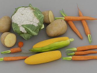 Modern Vegetables 3d model