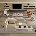 Modern Poliform Combination Sofa 3d model
