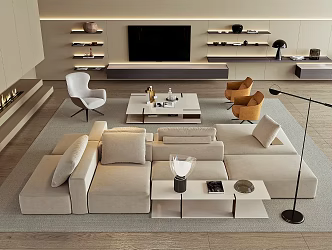Modern Poliform Combination Sofa 3d model