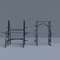 Professional Fitness Gym Equipment Set Including Squat Rack Bench Press And Weight Barbells