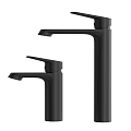 Various Modern Faucets in Black Silver Featuring Sleek Tall Contemporary Design Styles