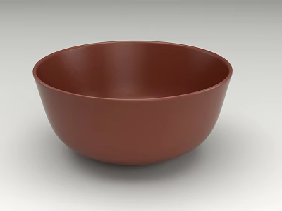 Stylish Brown Ceramic Bowl Set Ideal For Kitchen Dining Table Use 3d model