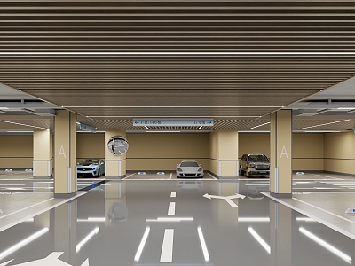 underground garage 3d model