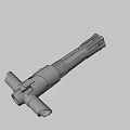 Futuristic Sci Fi Weapon With Metallic Body Blue Energy Core And Detailed Structure